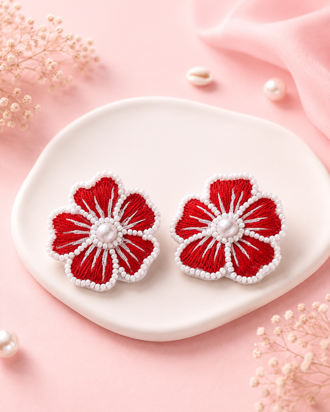Bloom Handcrafted Beaded Floral Earrings — Zohricanada
