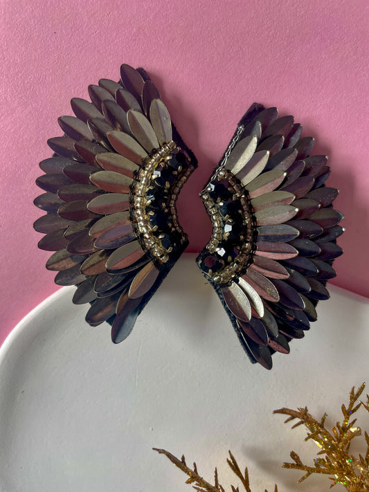 Black Luxe Midnight Angel Earrings