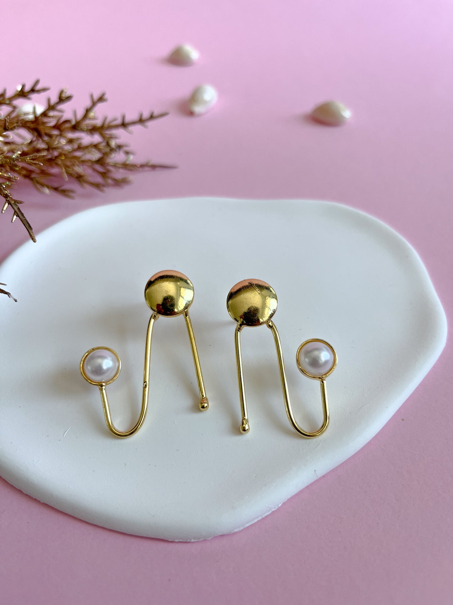 Pearl Abstract Earrings