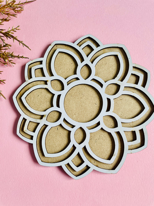 Round Flower Mdf Rangoli