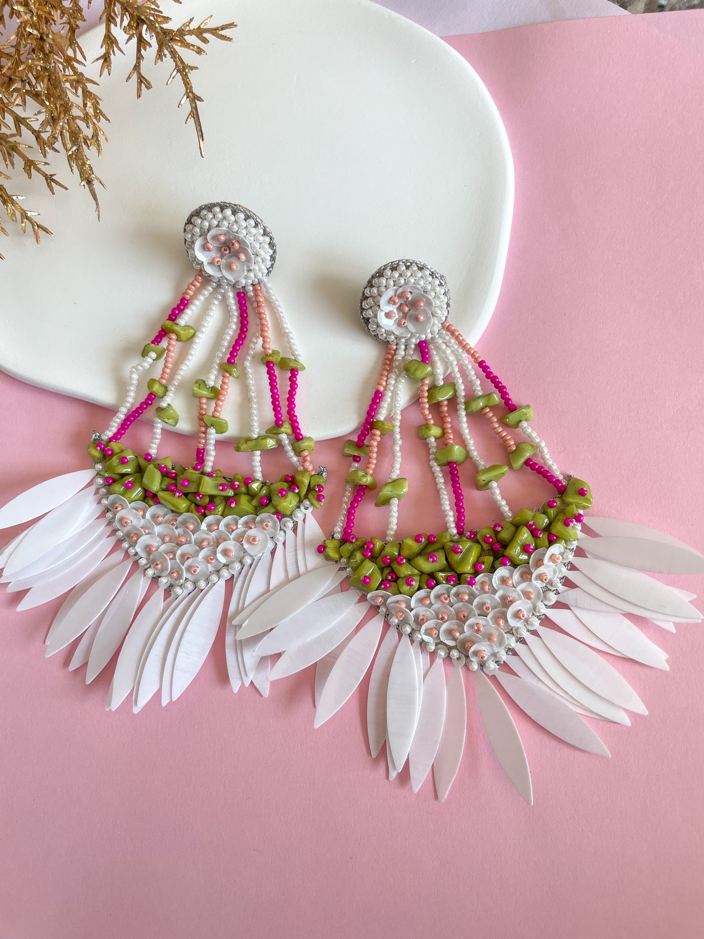 Misha Angel Feather Earrings