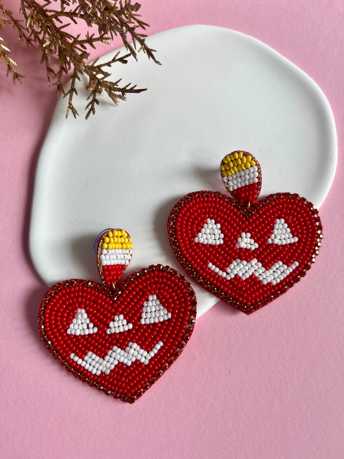 Heart Halloween Earrings