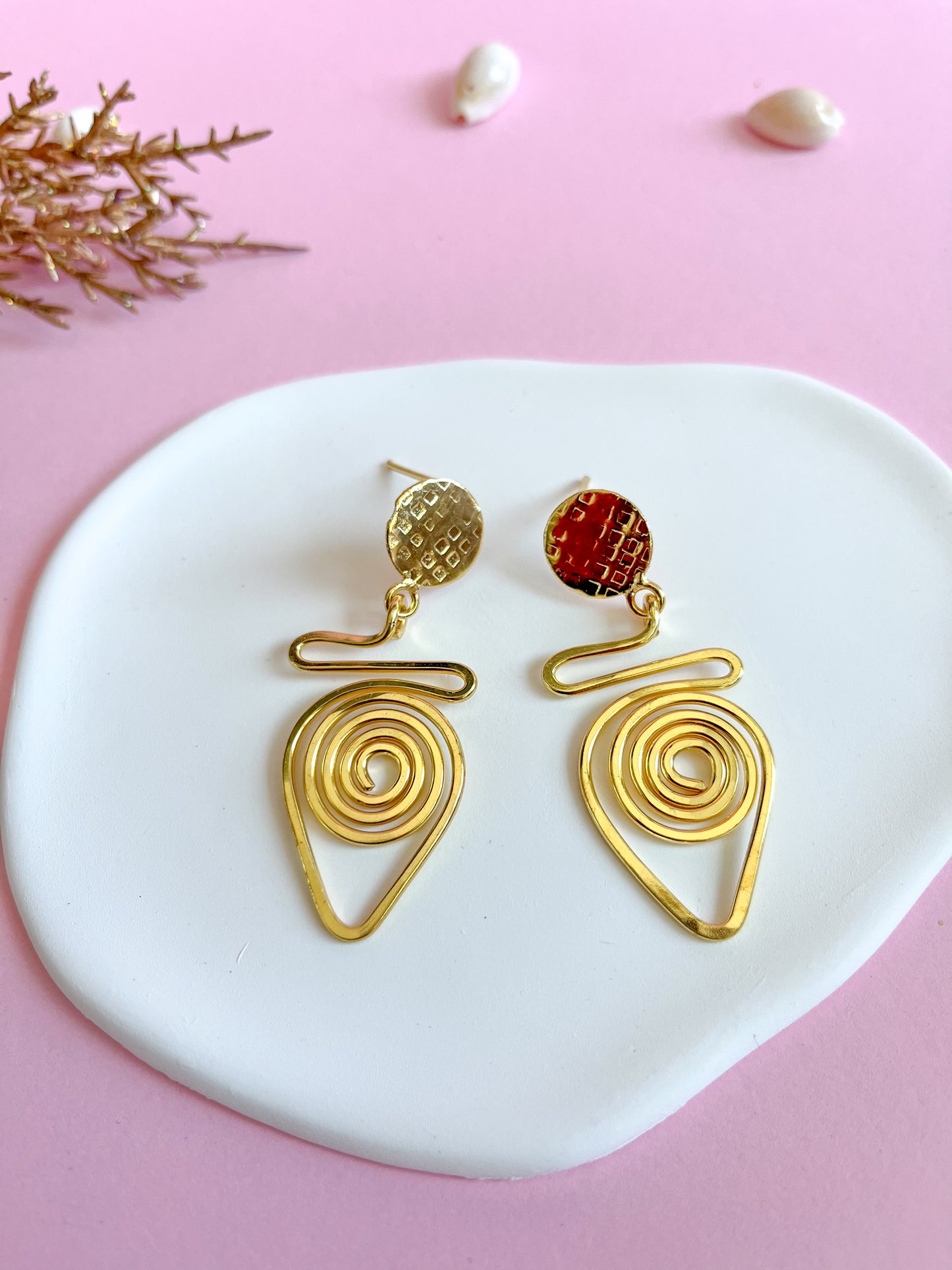 Gold Abstract Earrings