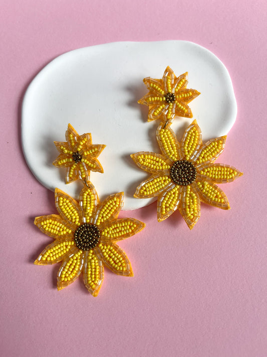 Small Sunflower Earrings