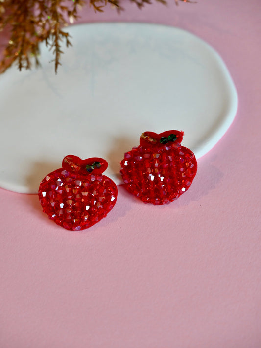 Red Plum Earrings