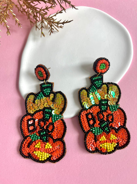 Boo Pumpkin Earrings