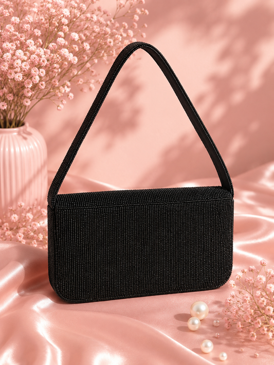 Midnight Celestial Handmade Beaded Shoulder Bag — Zohricanada