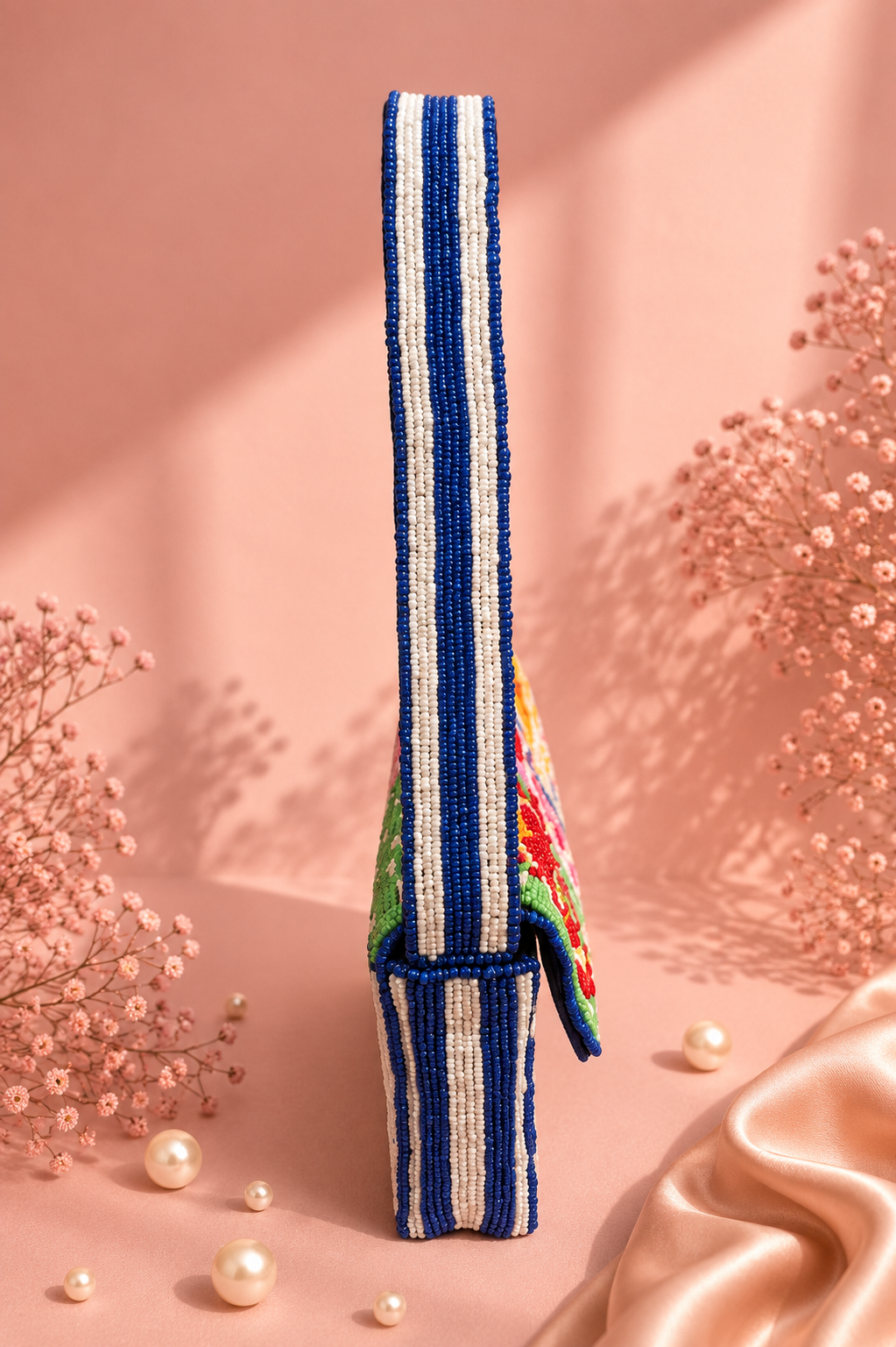 Mediterranean Evil Eye Beaded Shoulder Bag | Handmade Luxury Statement Handbag — Zohricanada